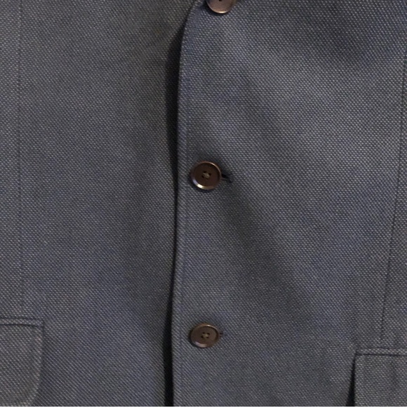 ❤️Banana Republic Tailored Fit Suit Sports Jacket Blazer Navy Blue Cotton 42R - Picture 2 of 11